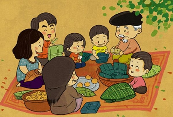 vẽ tranh đề tài gia đình hạnh phúc